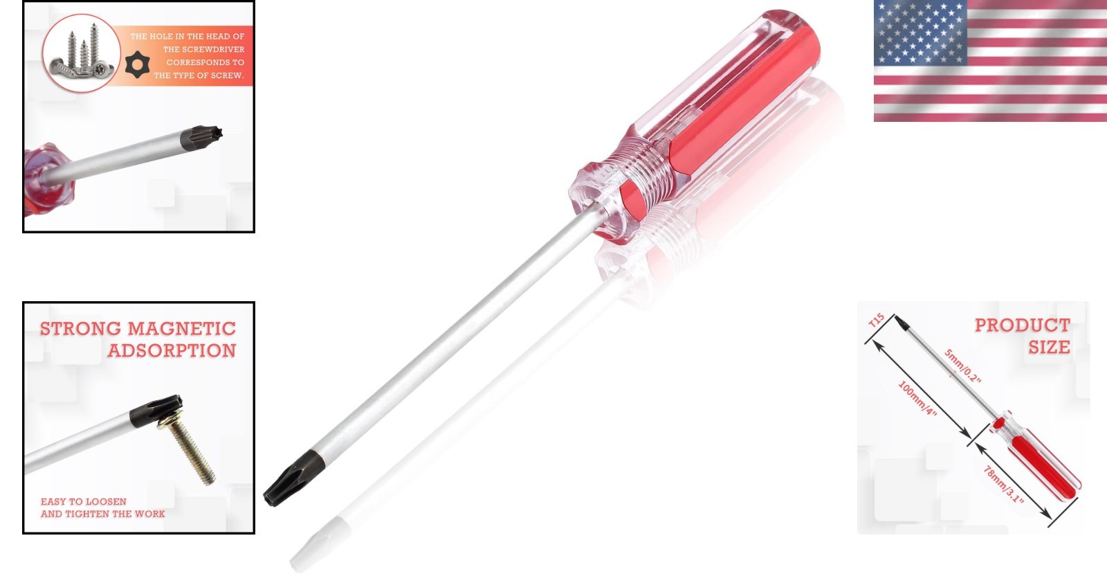 Magnetic T15 Torx Screwdriver with Comfortable Grip – Perfect for Any Repair