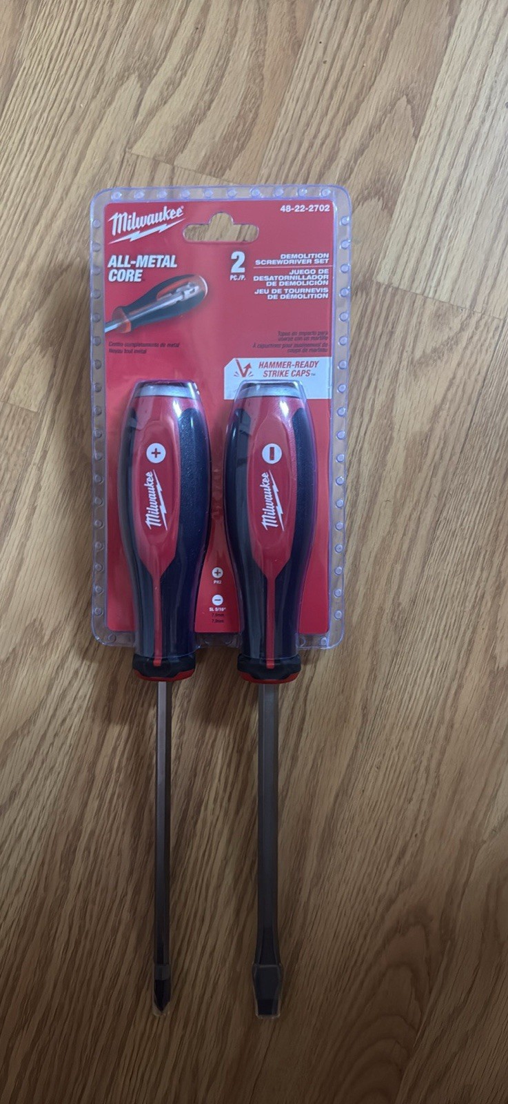 Milwaukee 48-22-2702 2pc Demolition Screwdriver Set PH2 Phillips/Slotted