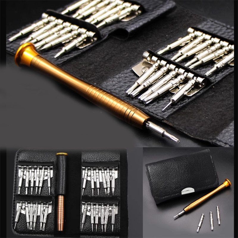 25pcs Precision Repair Tool Kit Screwdriver Set S2 Material / Carbon Steel