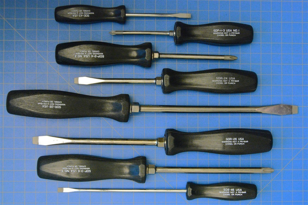 Williams Screwdriver Set, Slotted, Phillips, 8 Pieces (JHW100P-8MD)