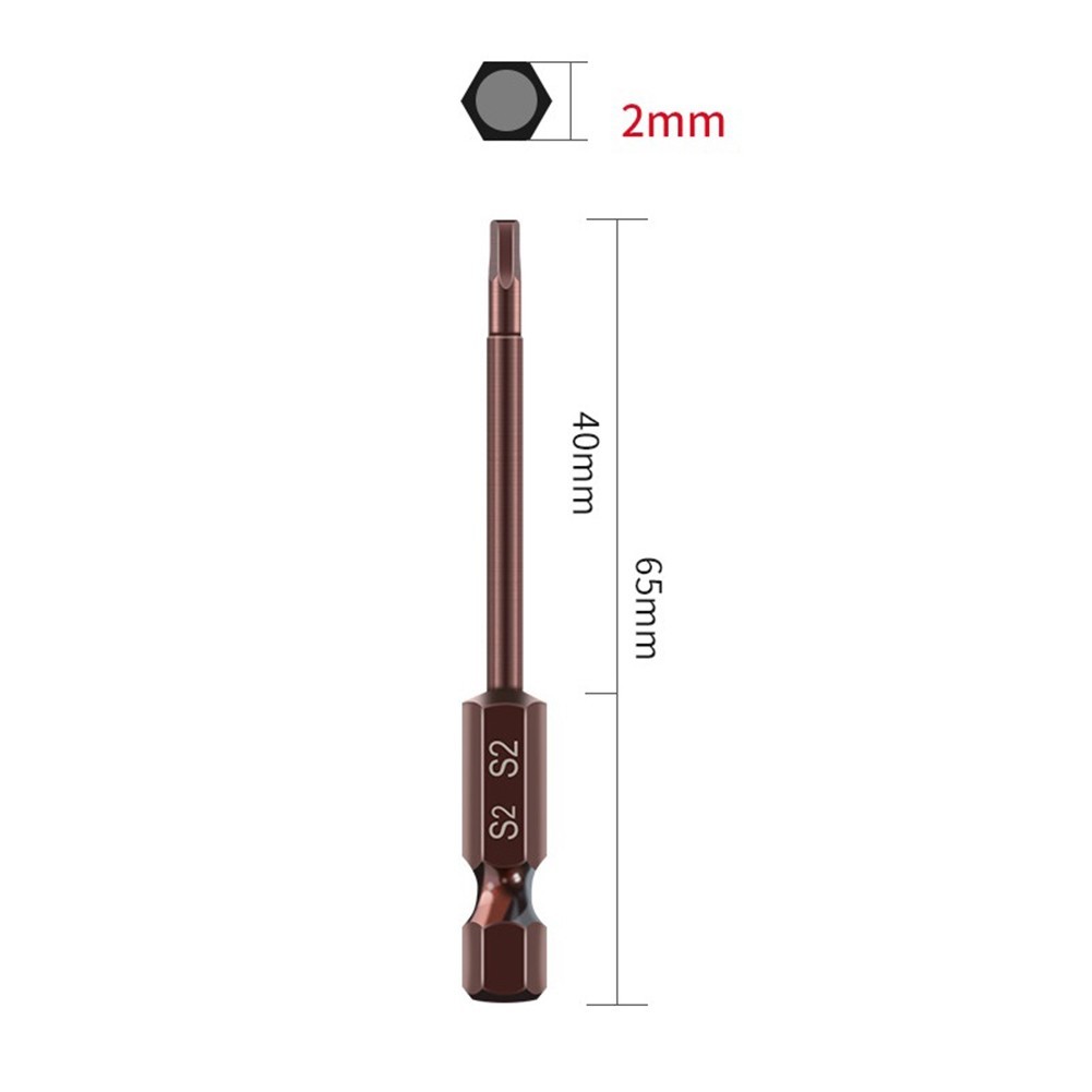 Efficient 7 Piece Hex Screwdriver Bits Set for Various Projects 65mm Length
