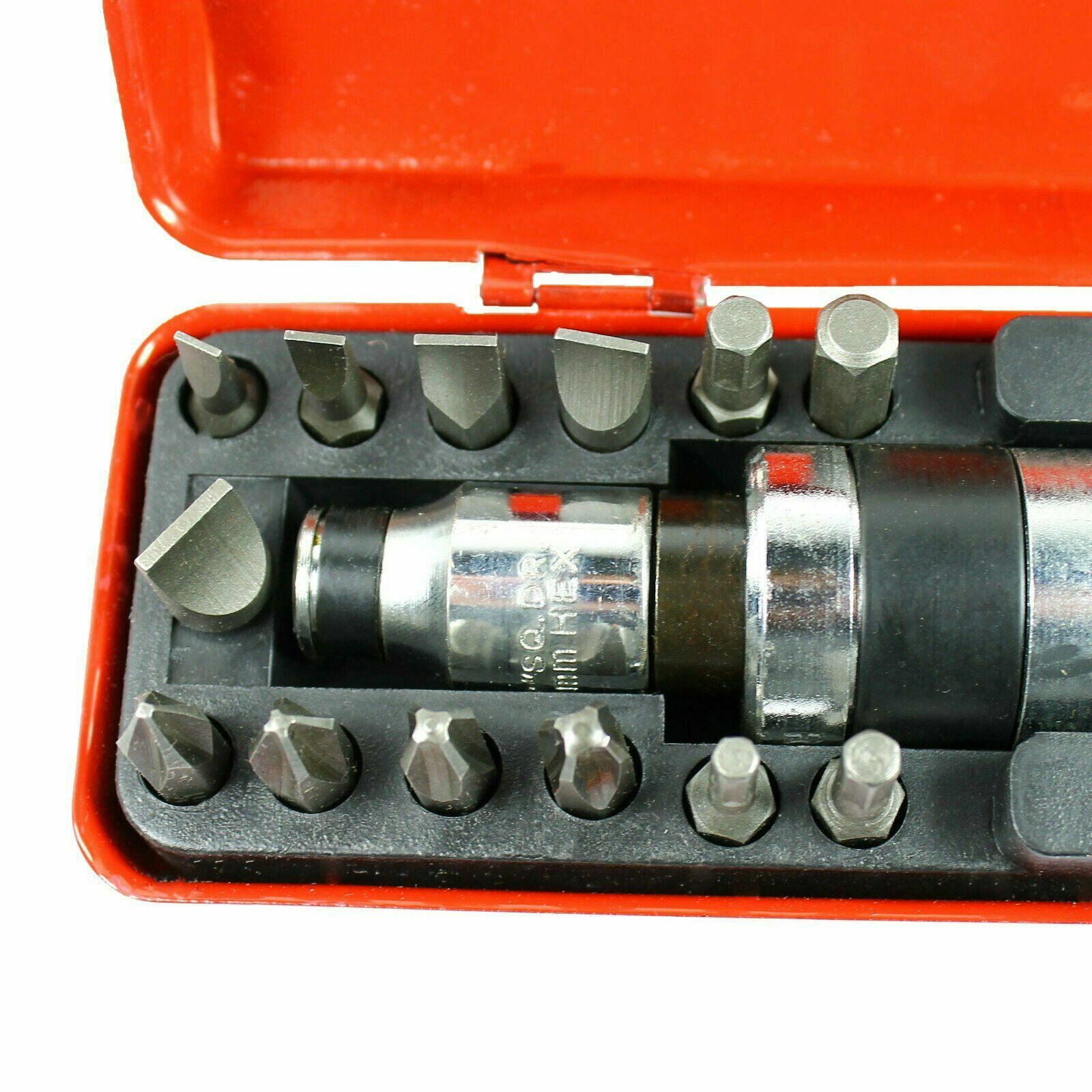 14 Pc 1/2″ Heavy Duty Impact Screwdriver Driver Set SAE Reversible w/ Metal Case