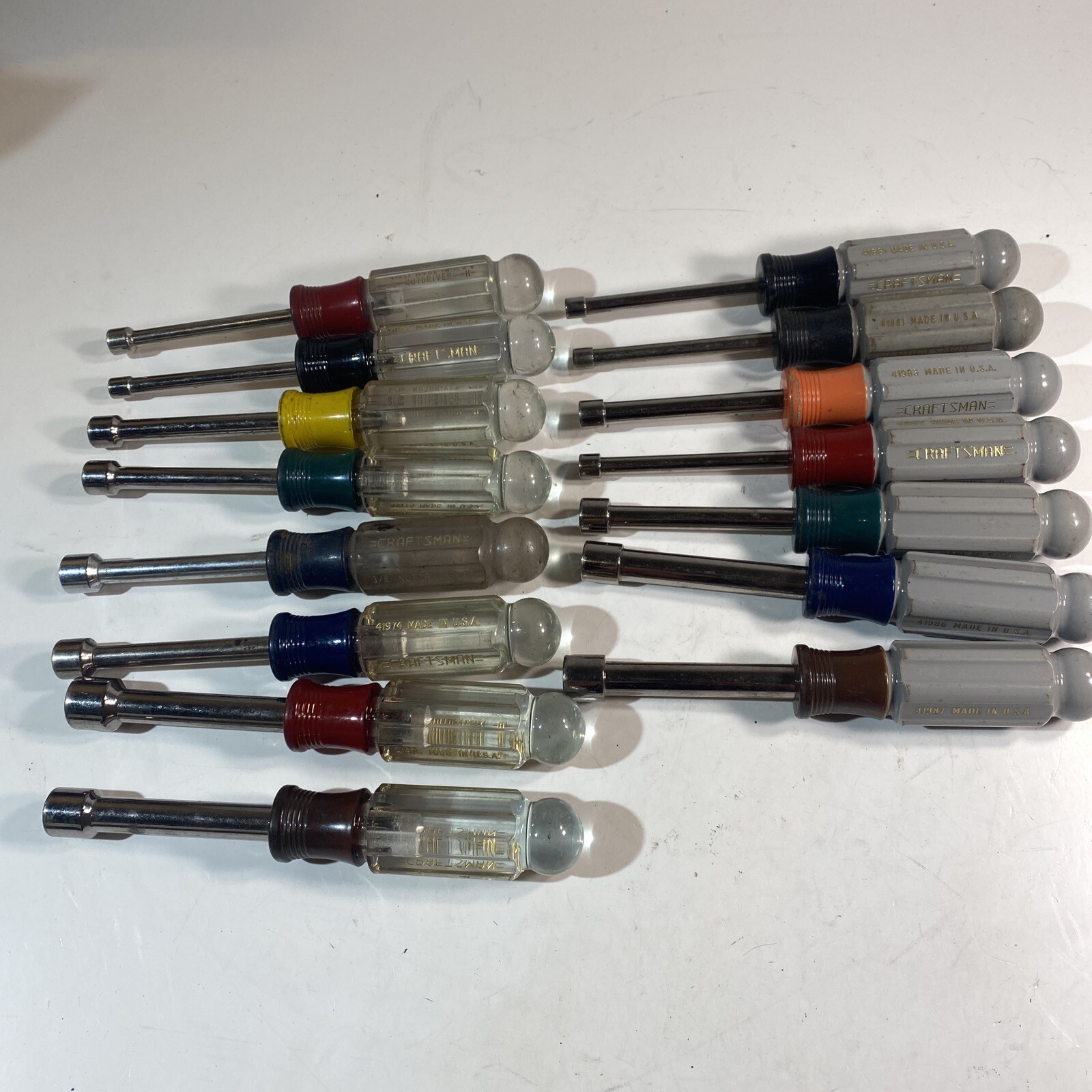 Vtg Sears Craftsman USA 14Pc Nut Driver Set (+1 Extra) SAE Standard & MM Metric