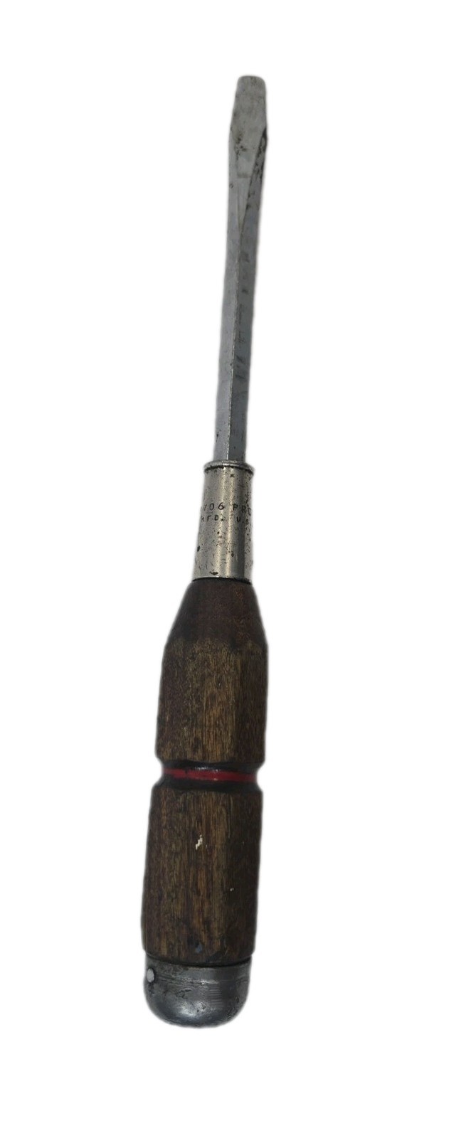 RARE Vintage Proto 12″ Flathead Screwdriver 9706 USA Wood Handle Tools