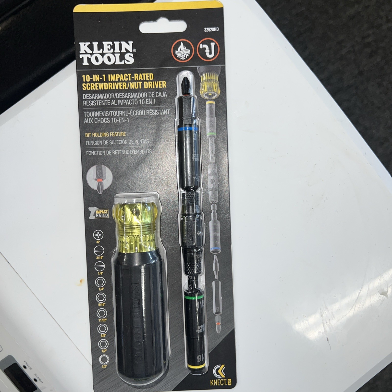 Klein Tools KNECT 32528HD 10-In-1 Impact Screwdriver/Nut Driver Set With Handle