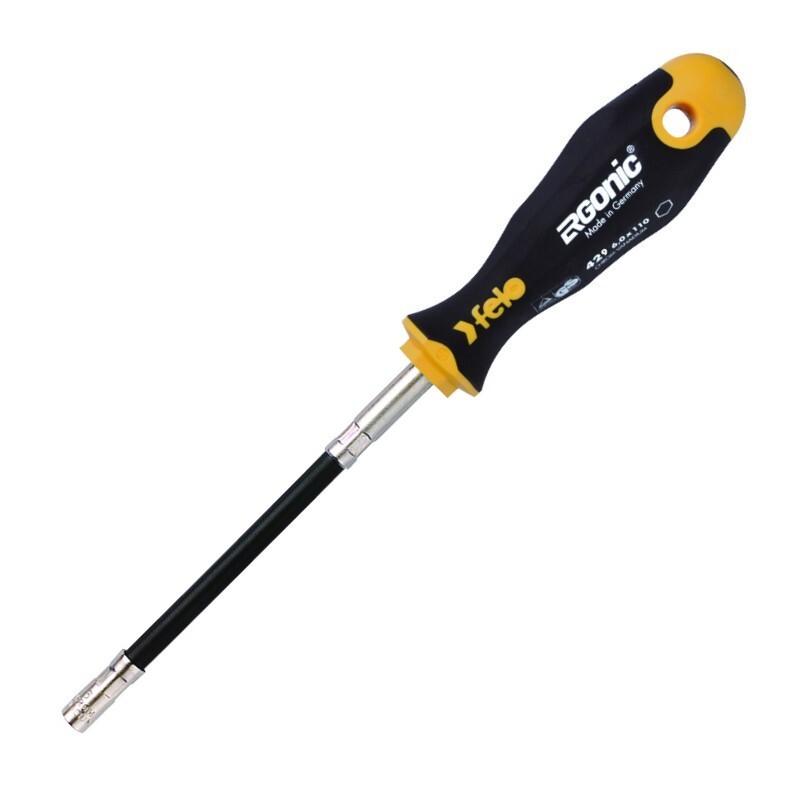 Felo 11 in. Flexible Flex Bit Holder Screwdriver Magnetic Tip Germany Ergonic