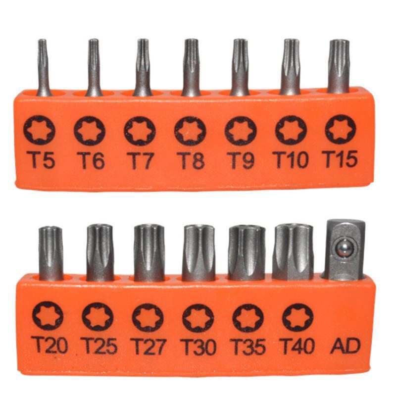 14 Torx Bit Set Torq Hex Star Spanner Tri Wing Screwdriver Tamper Proof Security