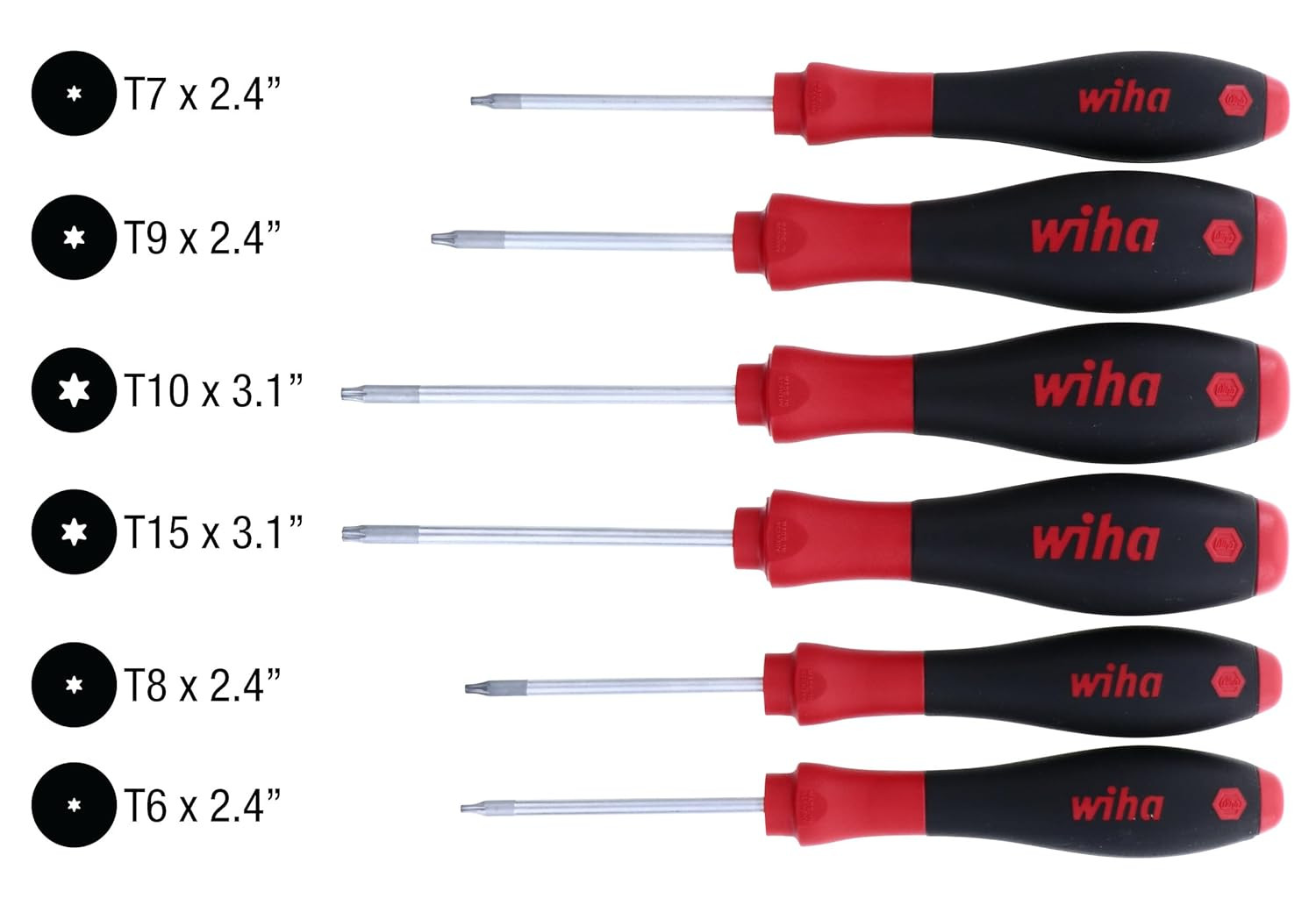 36291 Torx Screwdriver Set, 6 Piece, Ergonomic Cushion Grip, Premium Tool Steel