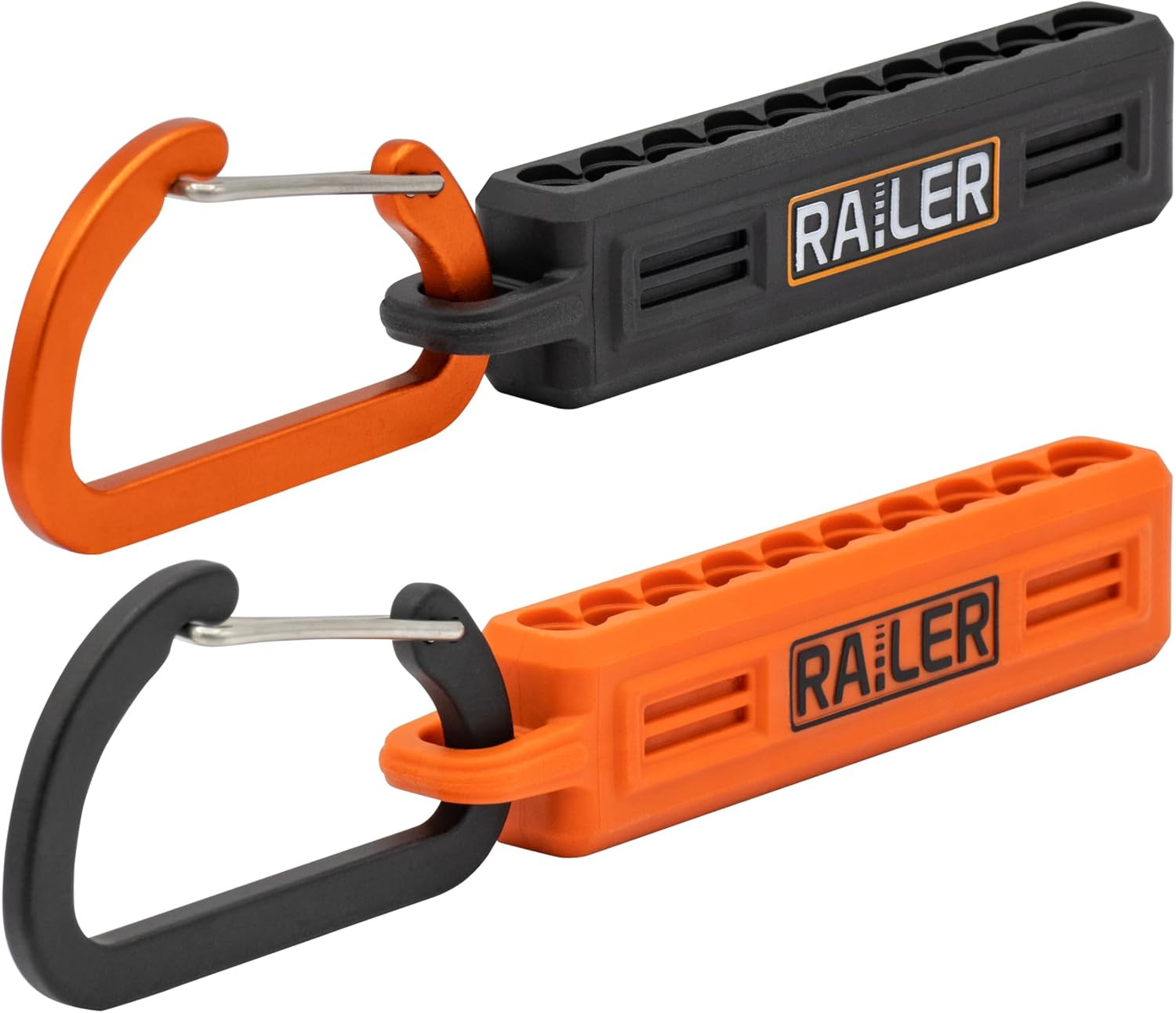 Screwdriver Bit Holder Storage Organizer 10-Hole Black Orange Bit Holder