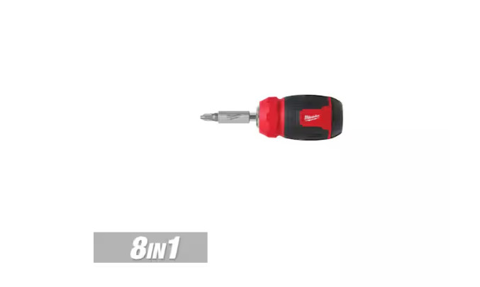 Milwaukee 8-In-1 Compact Multi-Bit Screwdriver | 48-22-2910 | Pack of 1