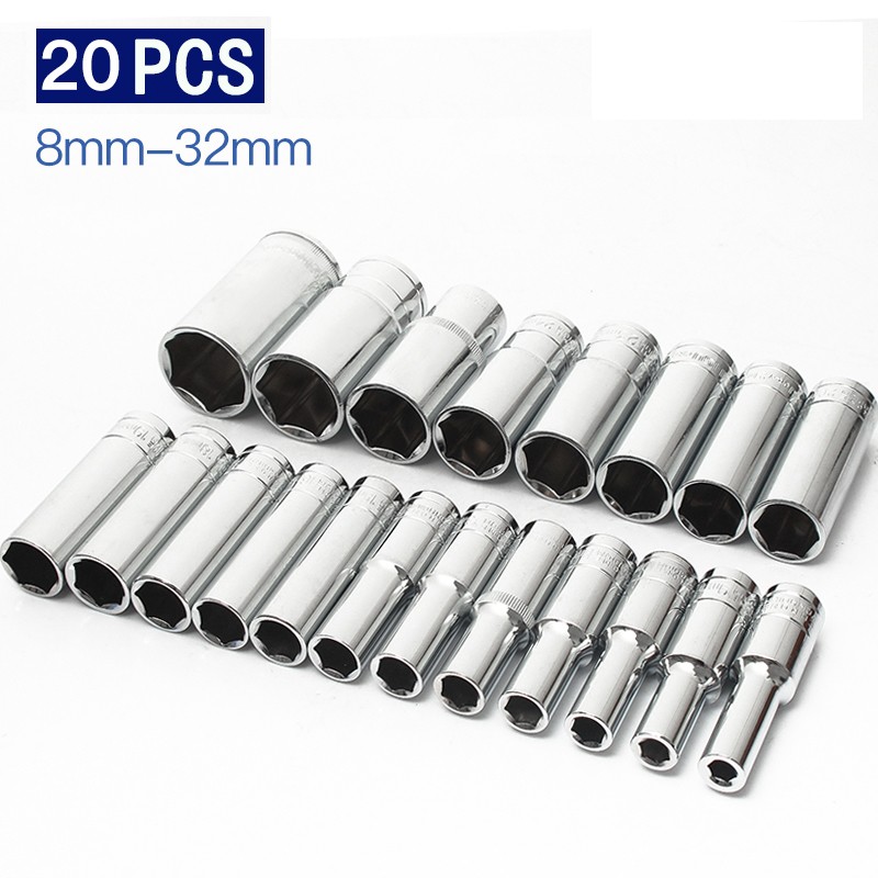 Socket 8mm 9mm 10mm 11mm 12mm 13mm 14mm To 32mm 1/2″Sq Drive Fully Polished