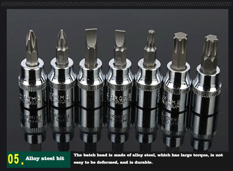 121pcs Industrial Car Repair Tools 1/4” 3/8” 1/2” Screwdriver Socket Wrench