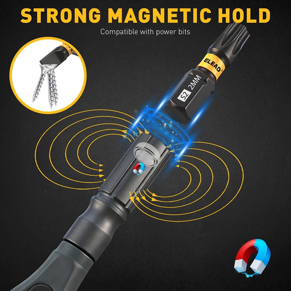 46-in-1 Magnetic Ratchet Screwdriver Set, Multi-Bit Repair Kit