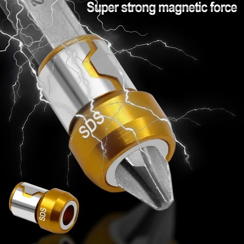 Screwdriver Head Magnetic Ring Pivoting Bit Tip Screw Holder Magnetizer