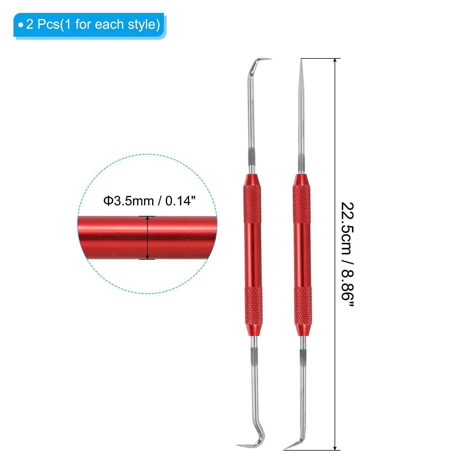 Hook and Pick Tool Set Straight 90 45 Degree Tip Full Hook Scriber