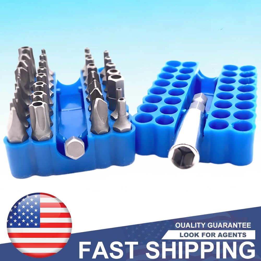 33 Security Torx Bit Set Torq Hex Star Spanner Tri Wing Screwdriver Tamper Proof
