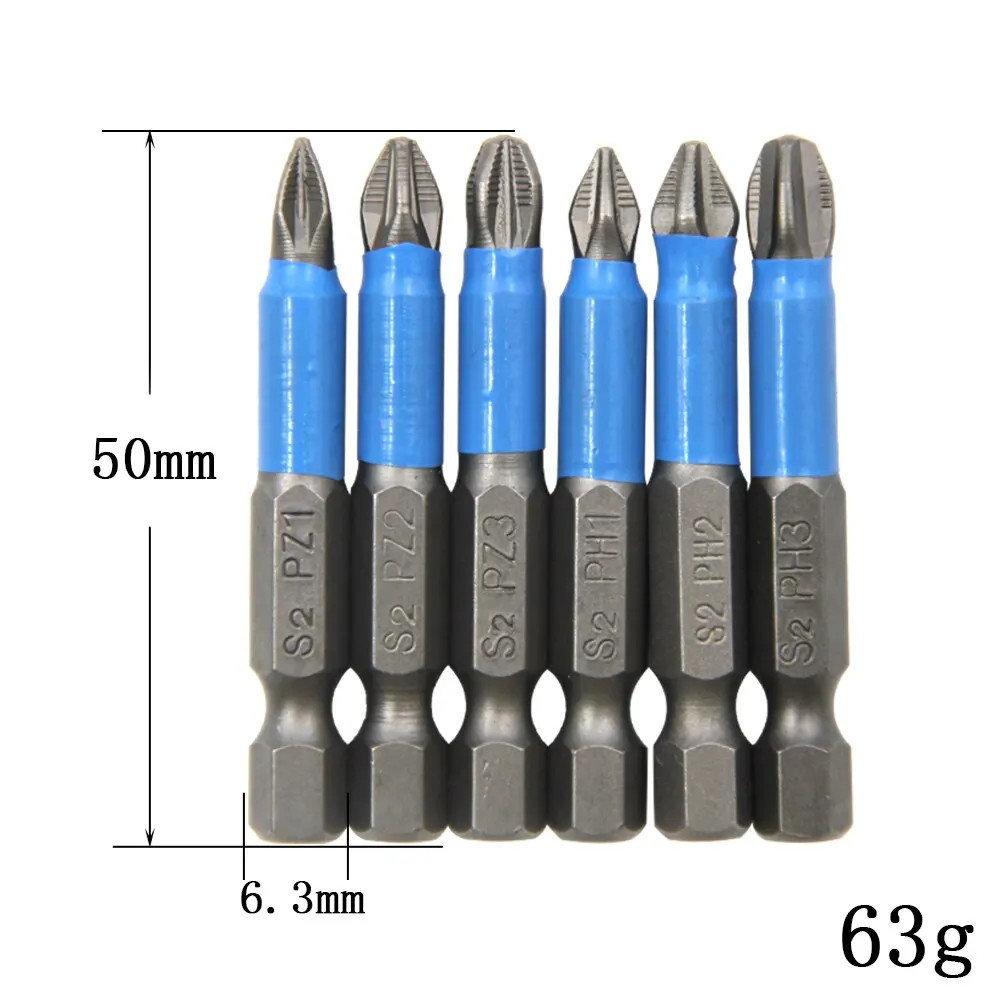 Hexagonal Handle Anti Skid Electric Screwdriver Woodworking Cross 6pc