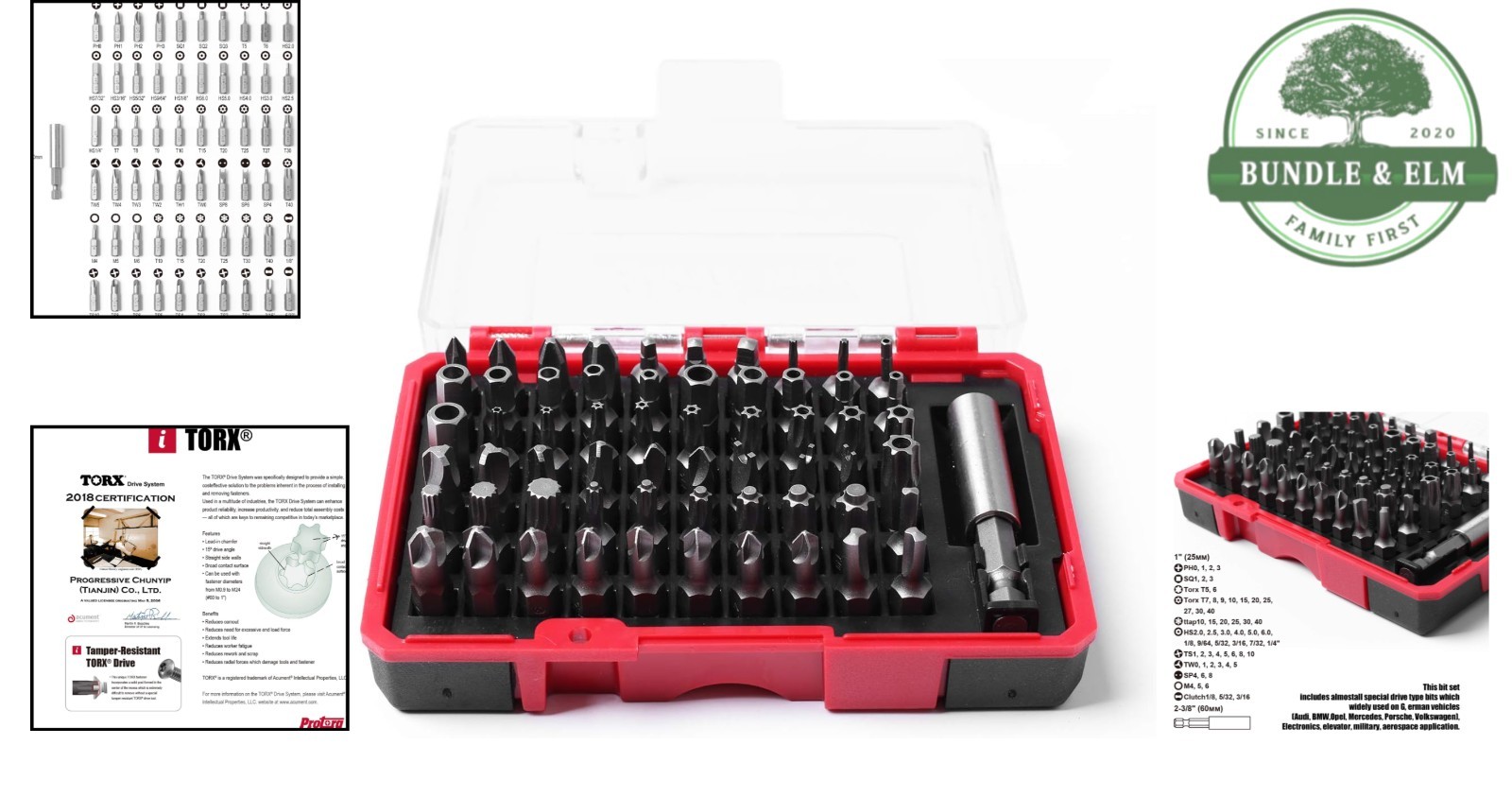 61-Piece Security Bit Set Made of High-Grade S2 Steel for Electronics & Vehicles