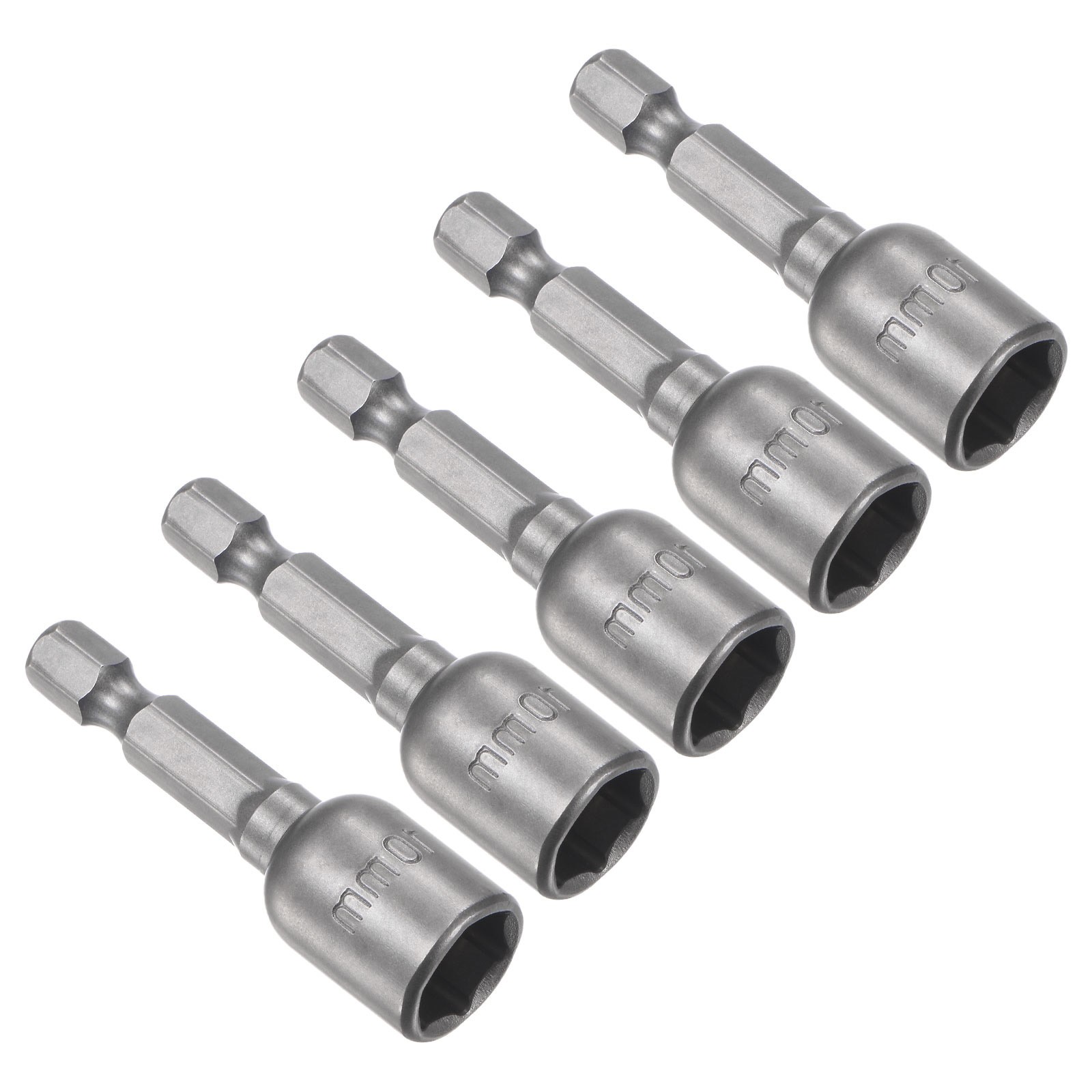 5 Pack 1/4″ Quick-Change Hex Shank 10mm Magnetic Nut Driver Bit 1.89″ Length