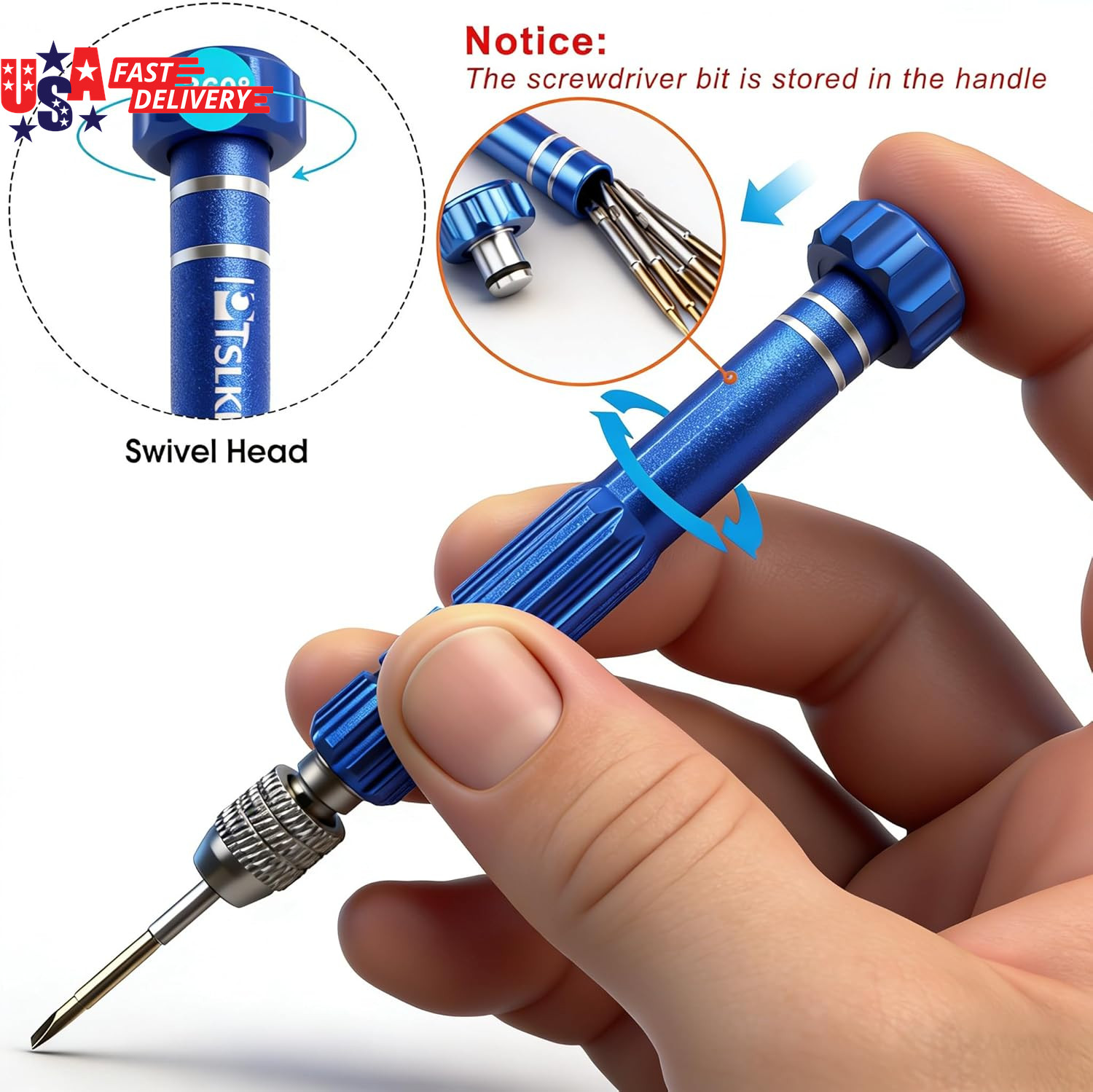 5-In-1 Multifunctional Small Screwdriver, S2 Steel Magnetic Screwdriver Kit for