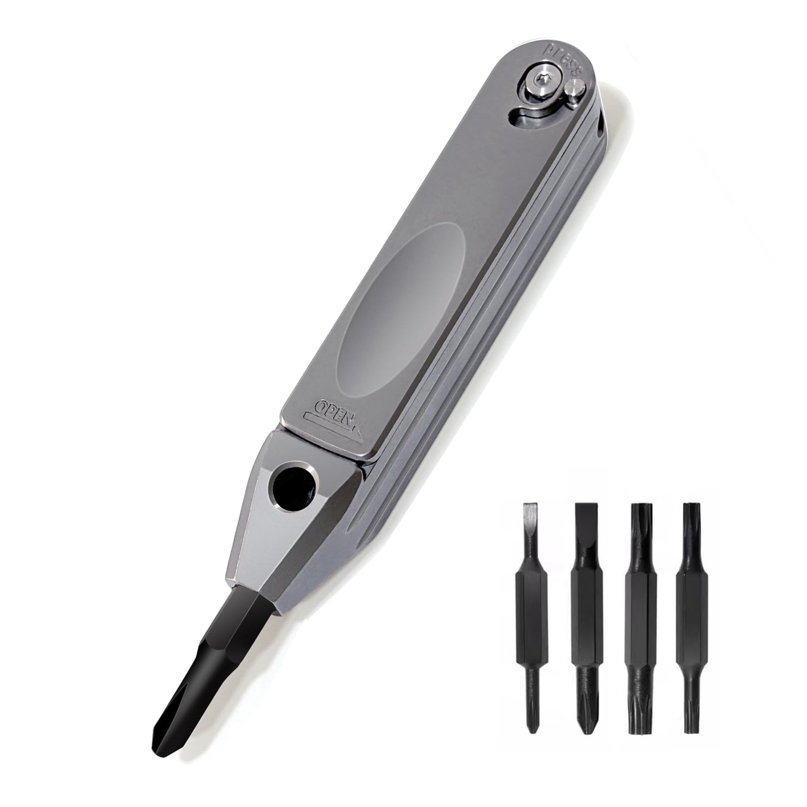 Titanium Small EDC Pocket Screwdriver,Portable 8 in 1 Mini Precision Screwdri…