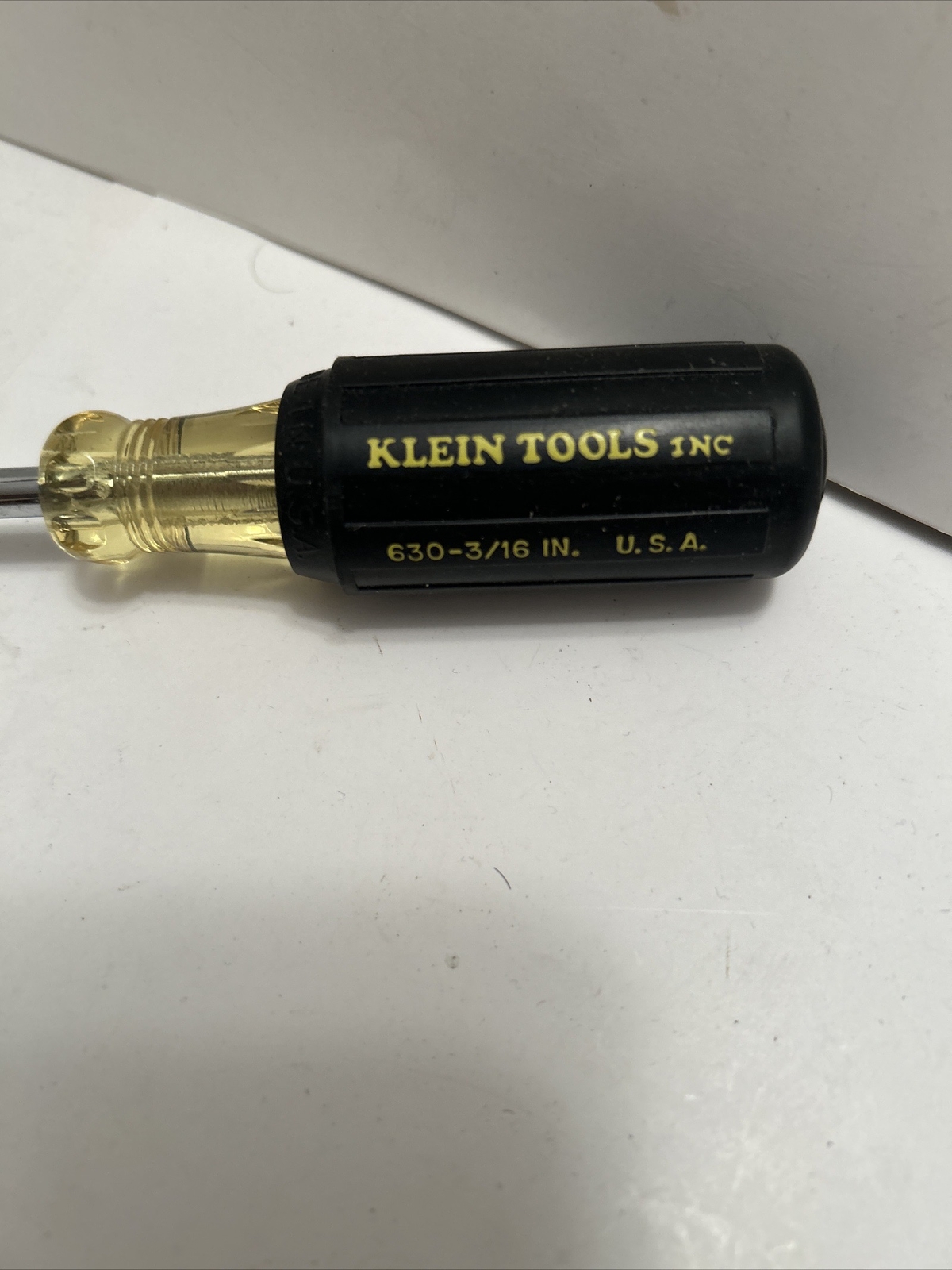 Klein Tools 630 3/16” Hollow Nut Driver, Cushion-Grip, New, Free Shipping