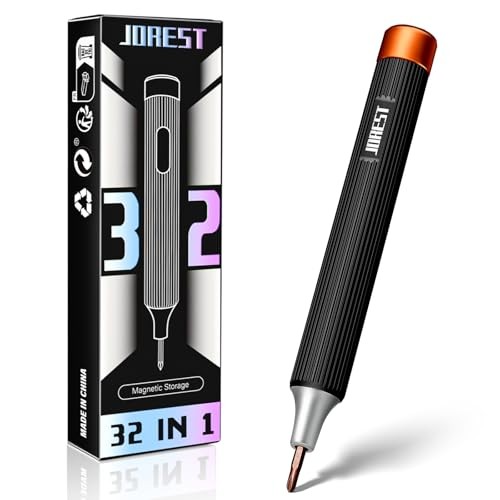 32-In-1 Small Precision Screwdriver Set Magnetic, Black & Orange Contrast