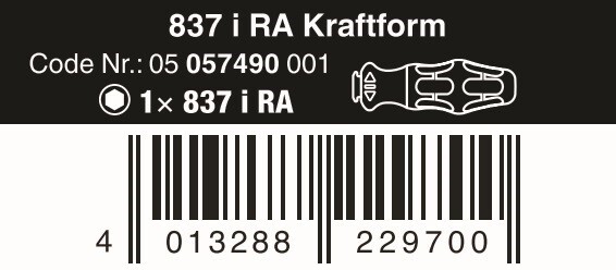 Wera 837 i RA Kraftform VDE Bitholding Ratcheting Screwdriver 05057490001