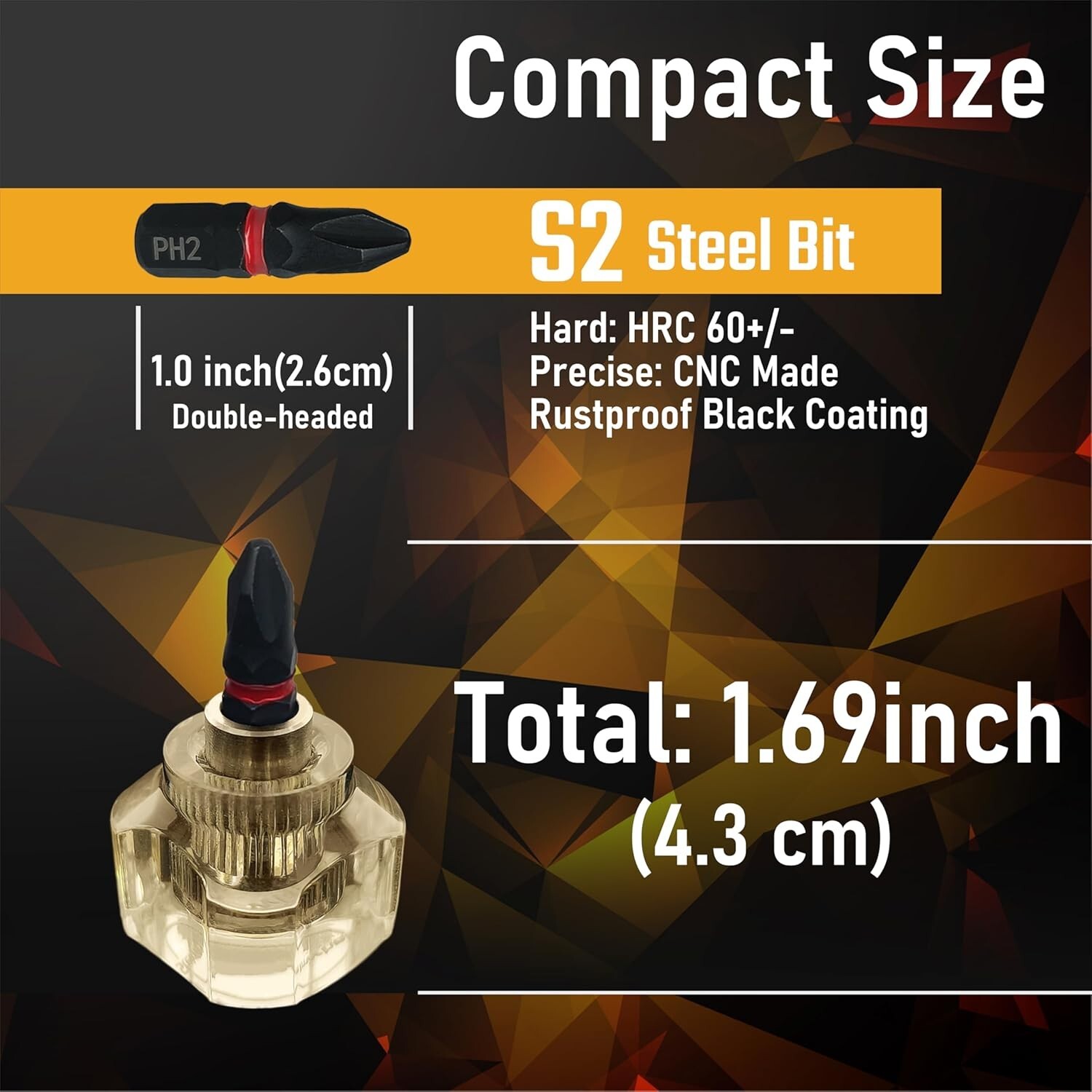 Steinwhale 25in1 Short Stubby Mini Screwdriver for Tight Space Security Torx …