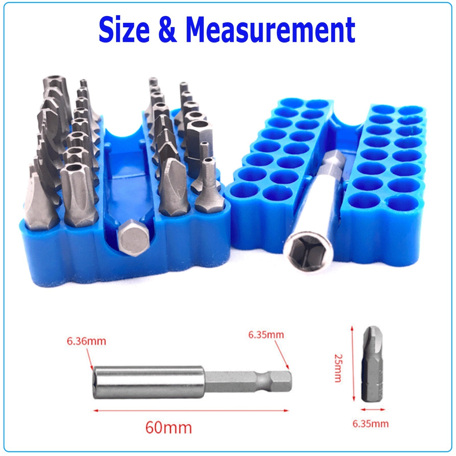 33 Torx Bit Set Tamper Proof Security Torq Hex Star Spanner Tri Wing Screwdriver