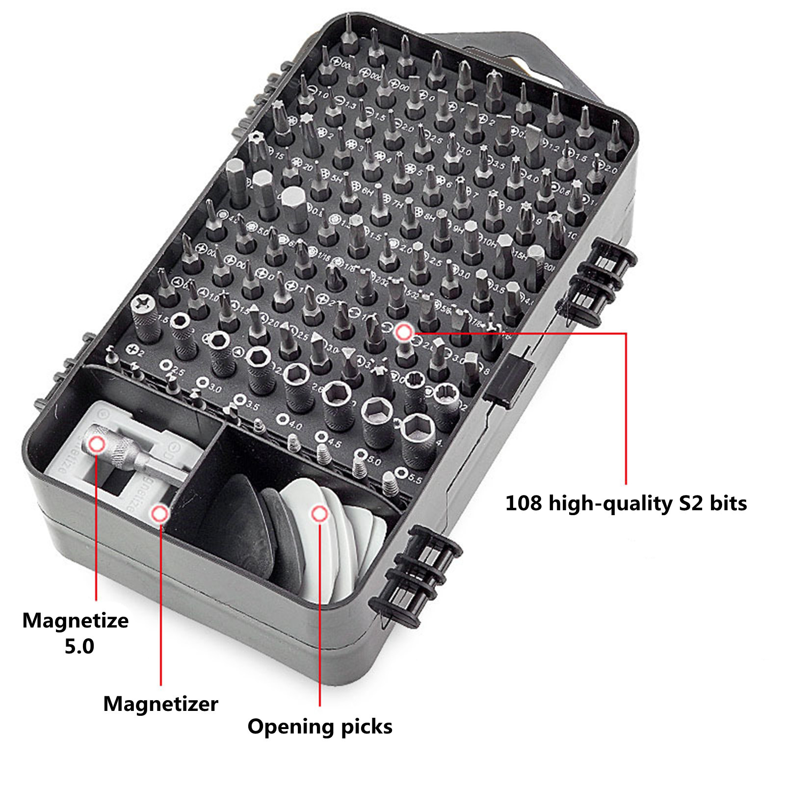 138 In 1 Small Screwdriver Set with Case Mini Magnetic Kit with 108 Bitts US