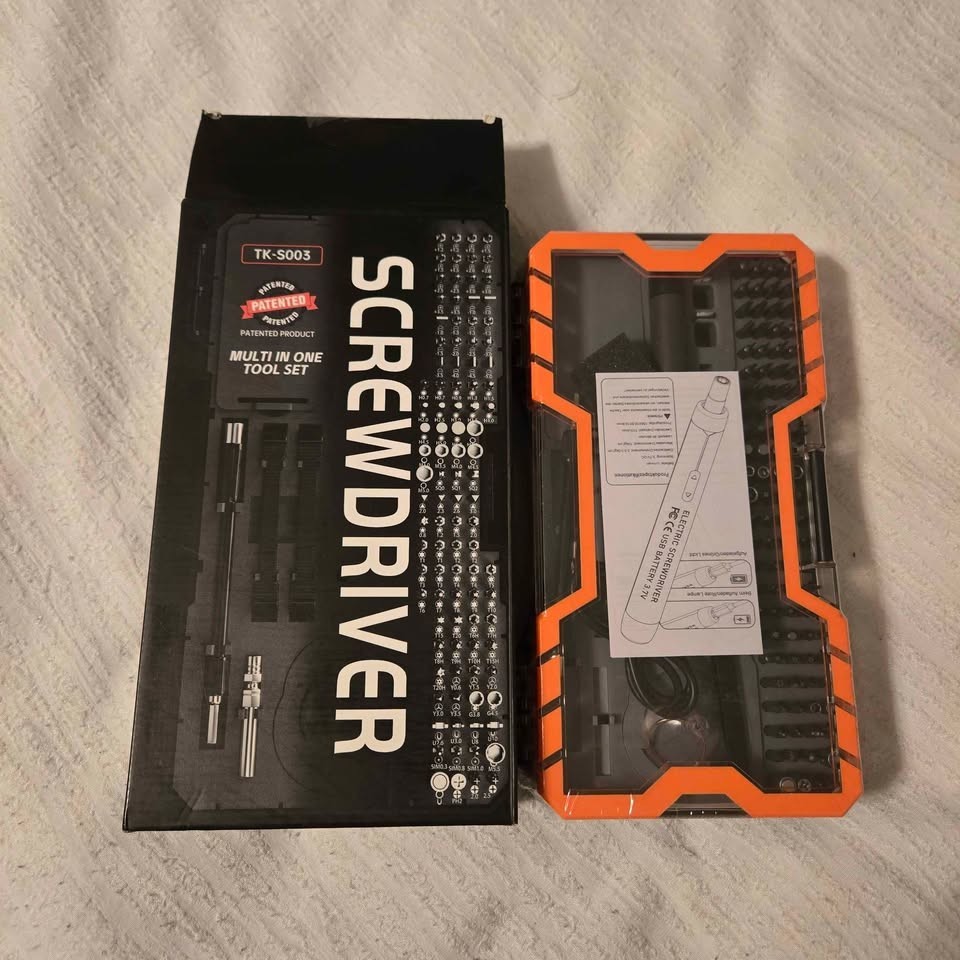 TK-S003 Multi-in-One Electric Screwdriver Tool Set 120 Piece NIB [66]