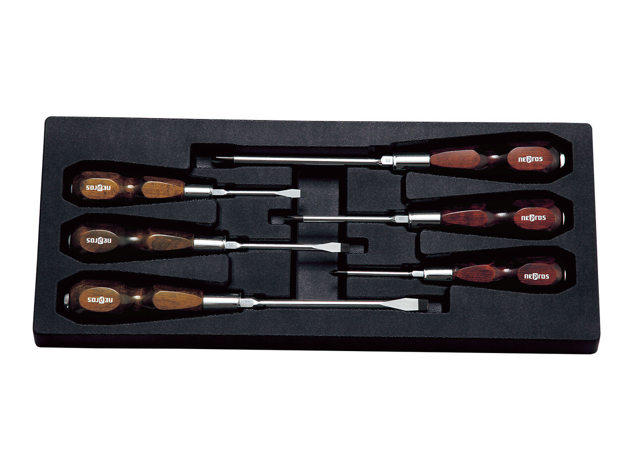 Nepros NTD306, Wooden Grip Screwdriver Set (6pcs)