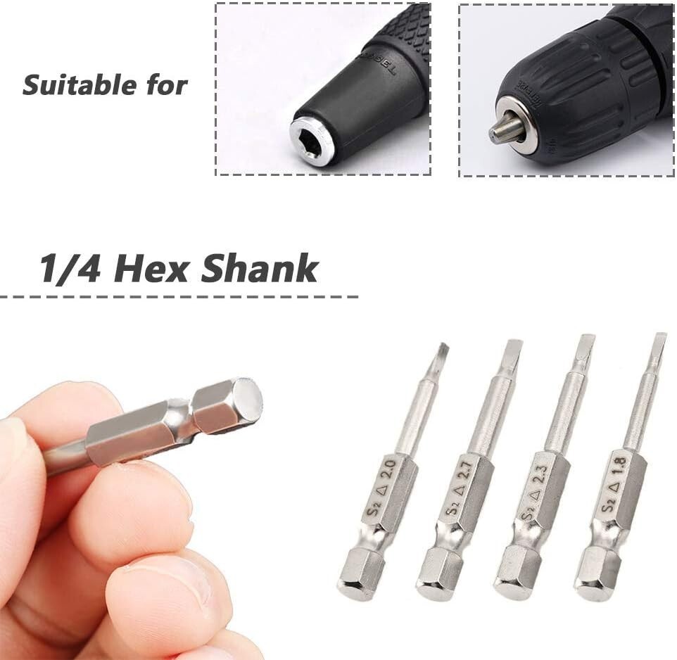 5 Pcs Magnetic Triangle Head Screwdriver Bit Set S2 Steel Triangular Screwdriver