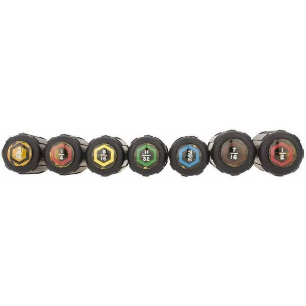 Klein Tools 631 Nutdriver Set, 3/16″ to 1/2″, Hollow Shaft Cushion Grip, 7 Pcs