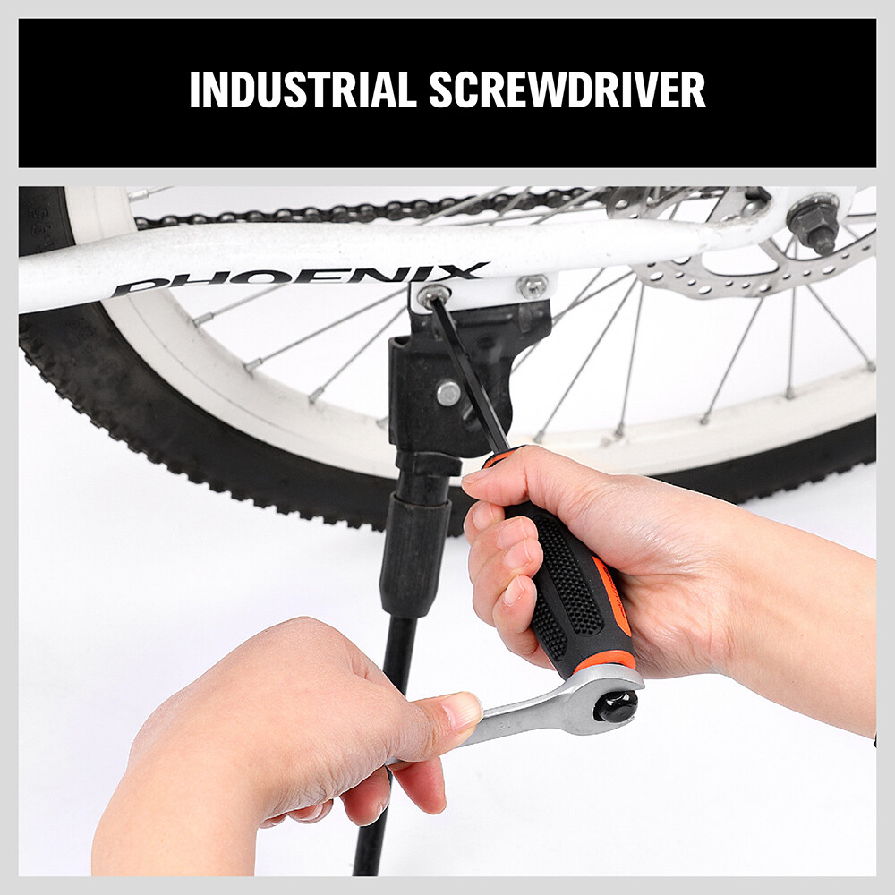 6 Pcs Magnetic Screwdriver Set Fastening Chiselling Loosening 3 Phillips 3 Flat