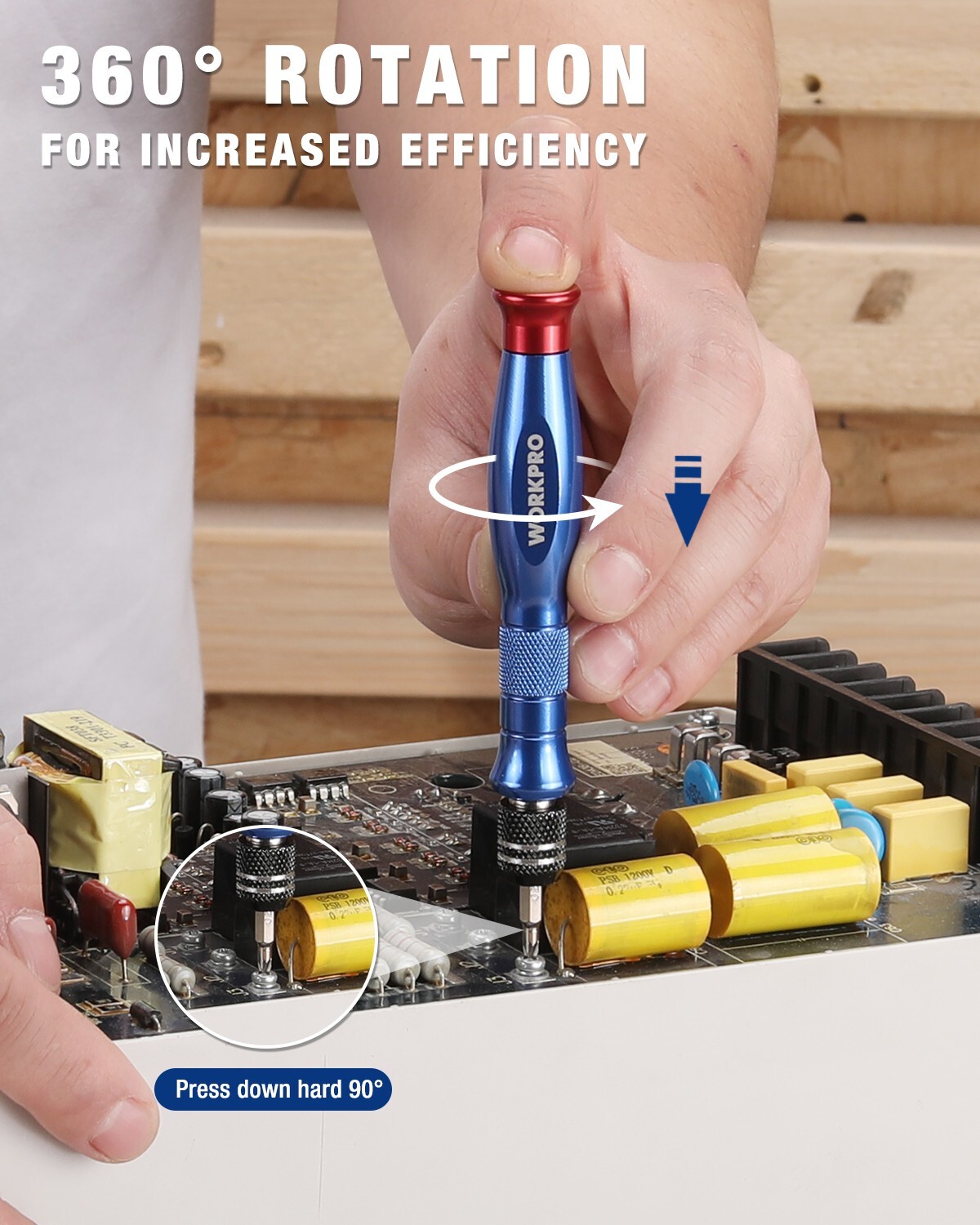 WORKPRO 44-in-1 Precision Screwdriver Set w/44pc S2 Steel Bit Manual Screwdriver