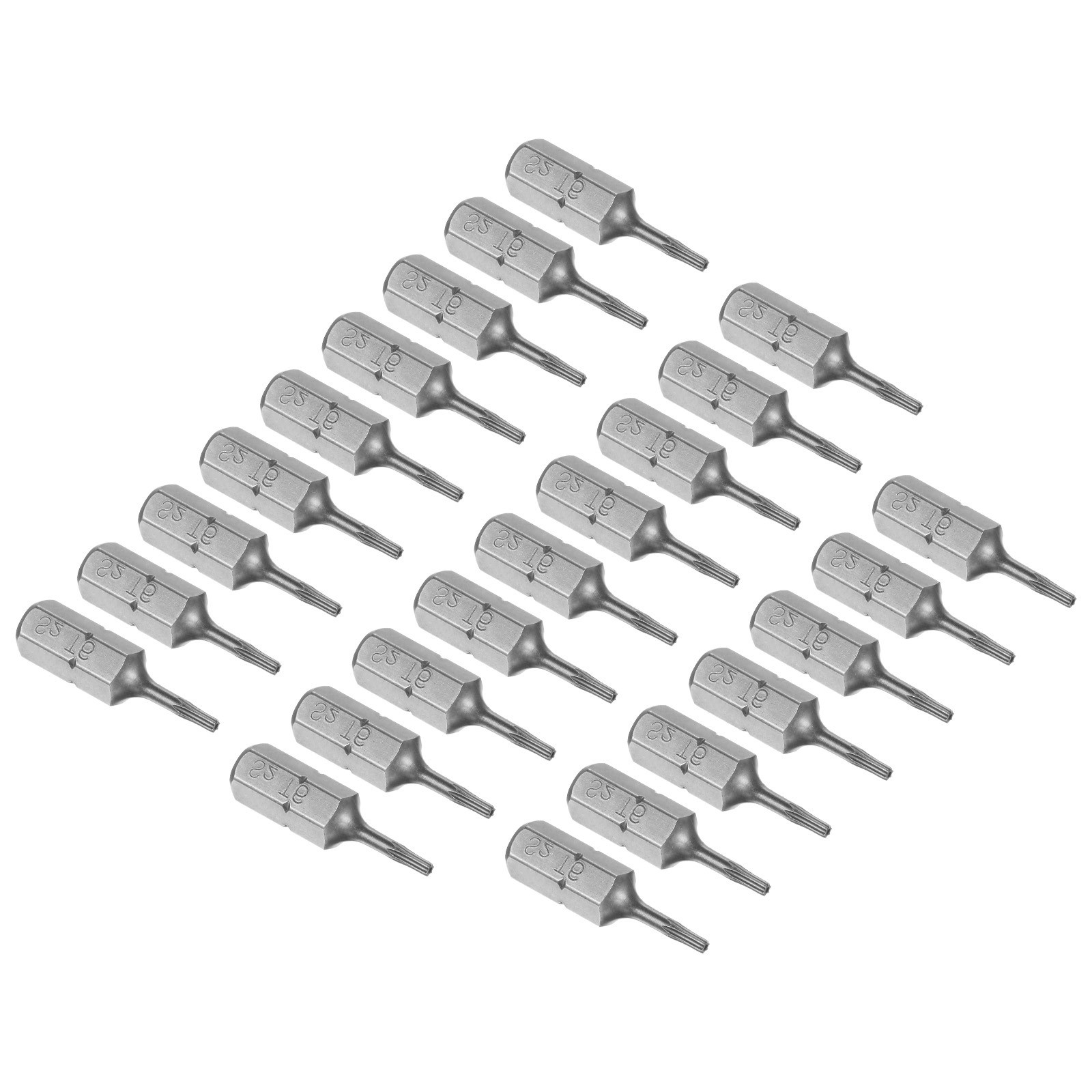 25pcs 1/4 Inch Hex Shank Metal Torx Screwdriver Bits for ELECTRIC DRILLS 25mm L