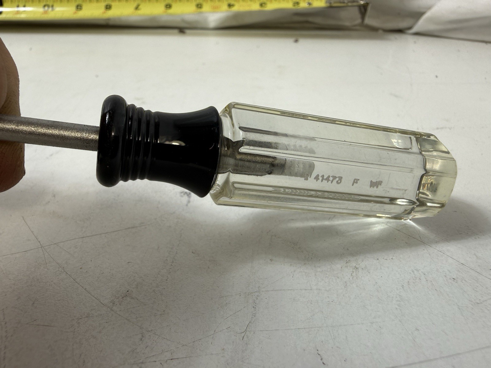 Craftsman 41473 Torx T10 Screwdriver WF USA Vintage Clear Black Acetate Handle