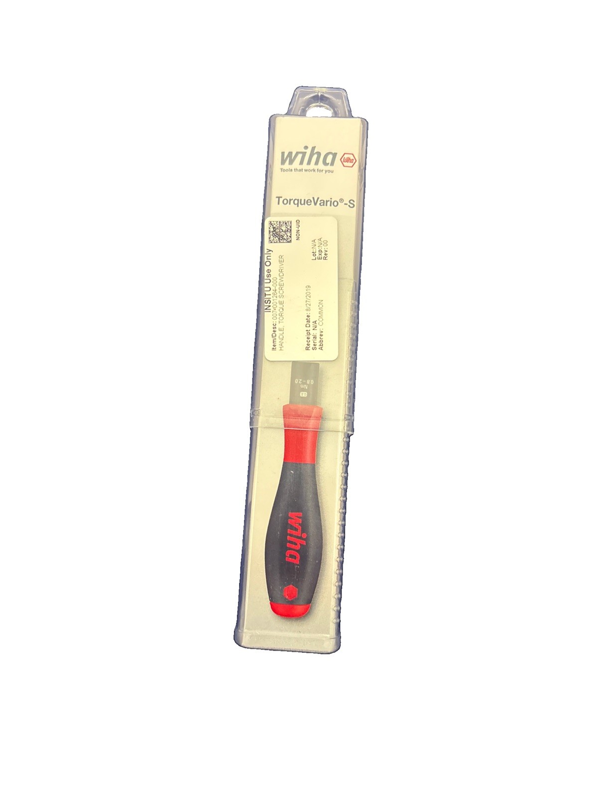 Wiha TorqueVario-S Torque Control Screwdriver Set 5–10 in-lb w/ Calibration Docs