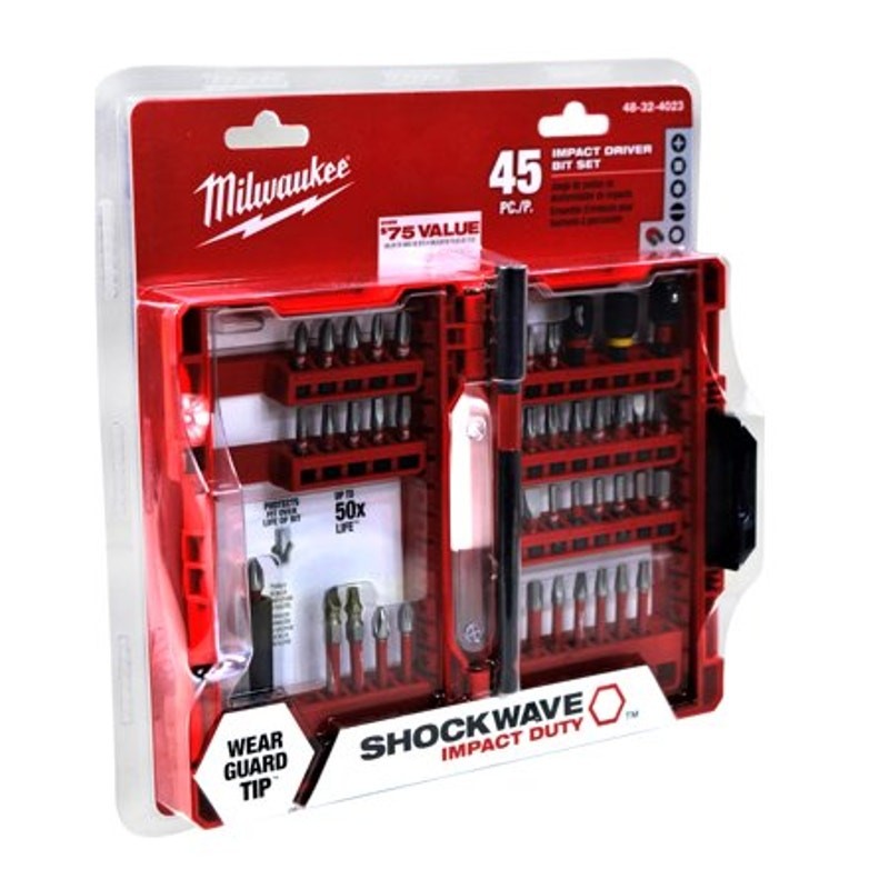 NWT SHOCKWAVE Impact Duty 45-Piece Alloy Steel Screwdriver Bit Set