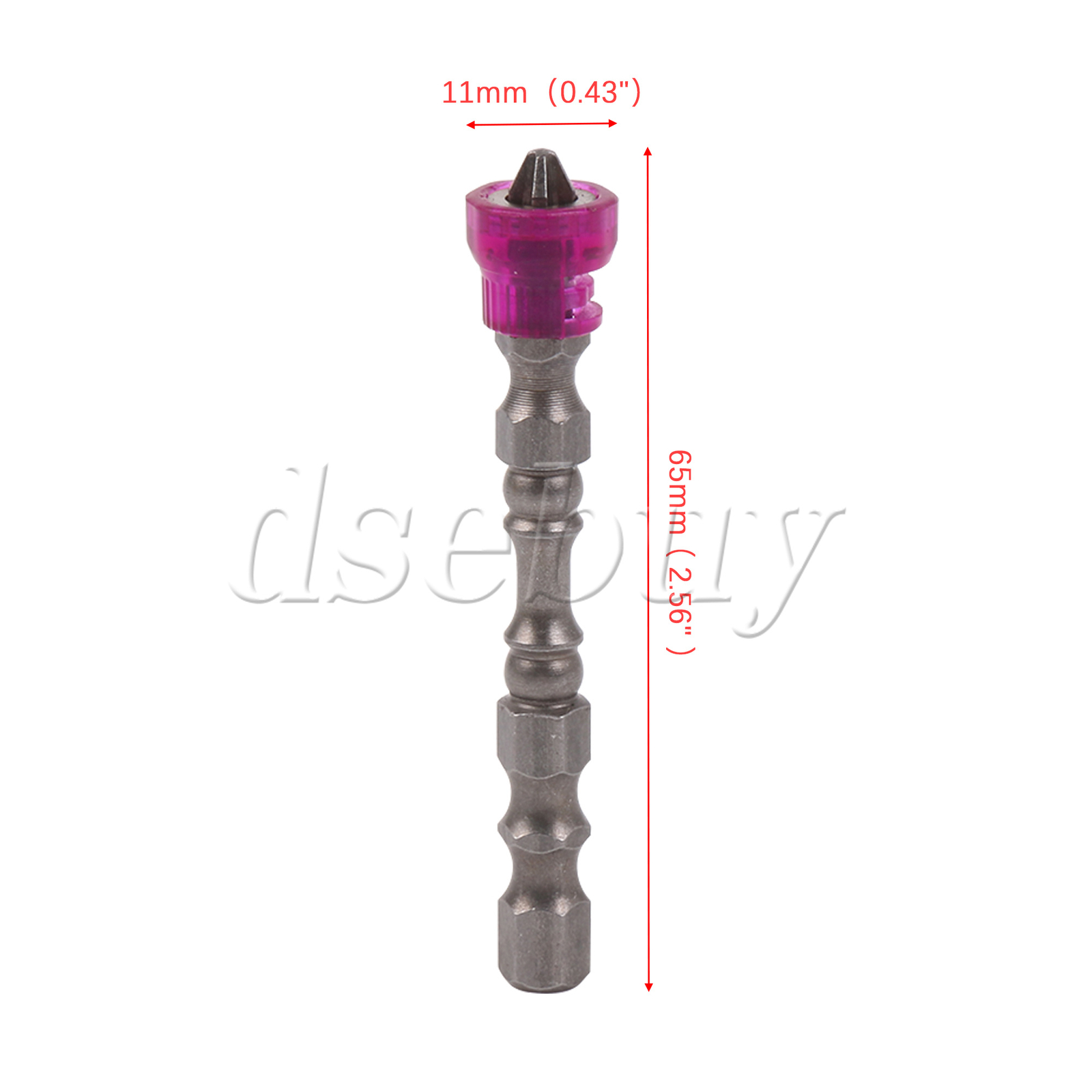 25pcs Magnetic Collar Design Chrome Steel Screwdriver Bits 1/4″ Hex Shank