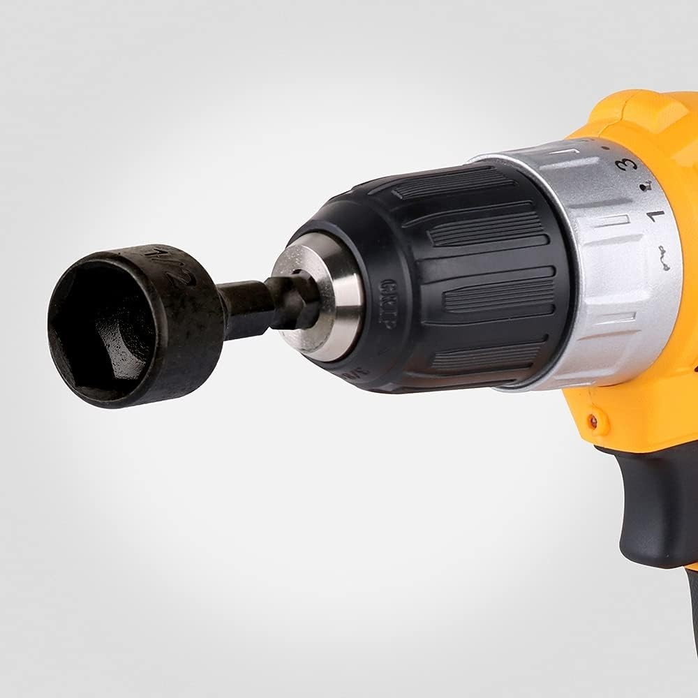 22-Piece Power Nut Driver Set for Impact Drill SAE and Metric