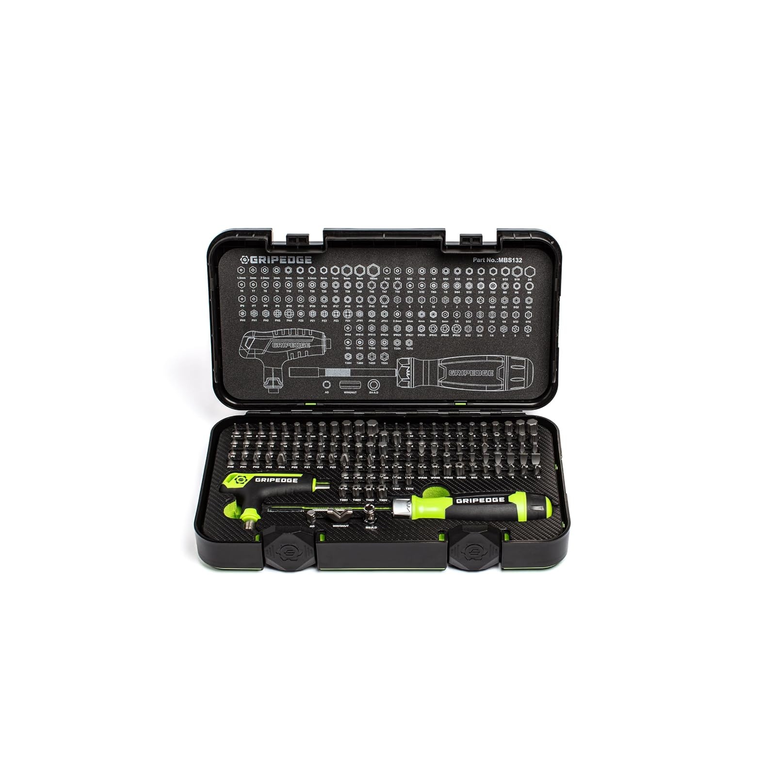 GRIPEDGE 132-PC Multi-Bit Driver Set R.P.T.