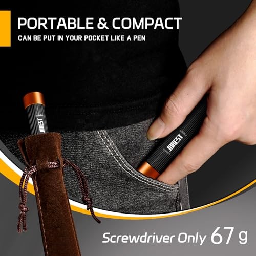 32-In-1 Small Precision Screwdriver Set Magnetic, Black & Orange Contrast