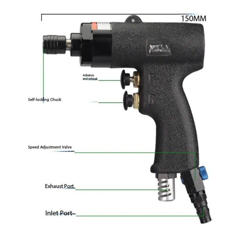 Pneumatic Screwdriver Industrial-Grade Gun-Type Woodworking Tool Screwdriver Bit