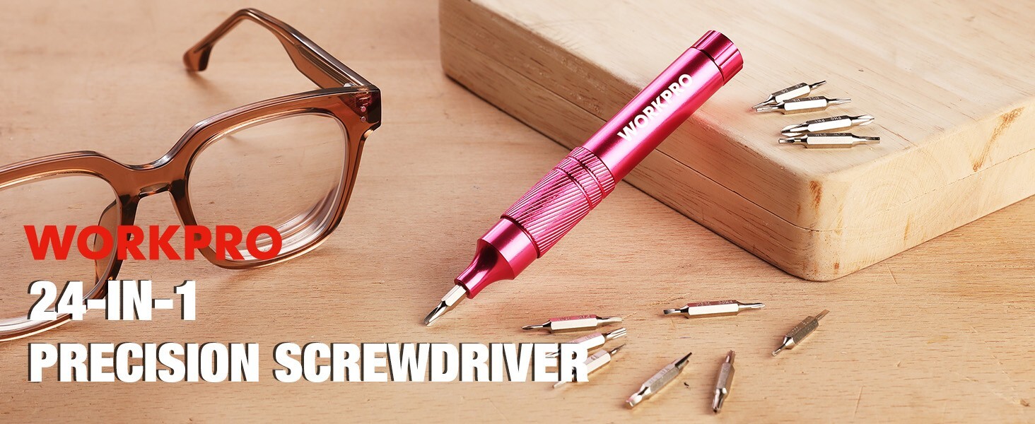 WORKPRO 24-in-1 Precision Screwdriver, Pen Style Multi-Bit Screwdriver S2 Steel