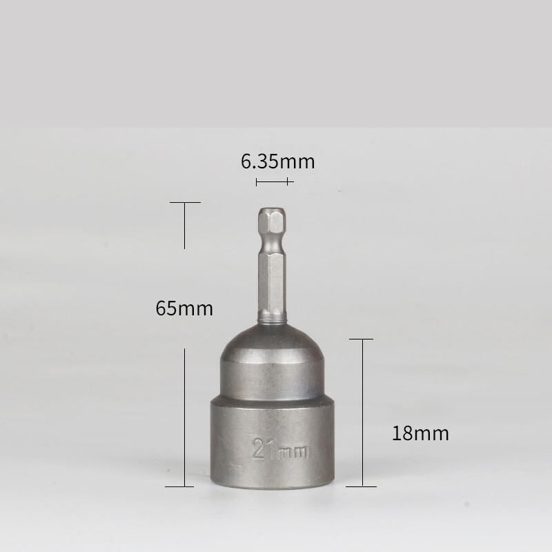 21/22/23/24mm Chrome Vanadium Alloy Steel Nut Driver Bit Hex Socket Long 65mm