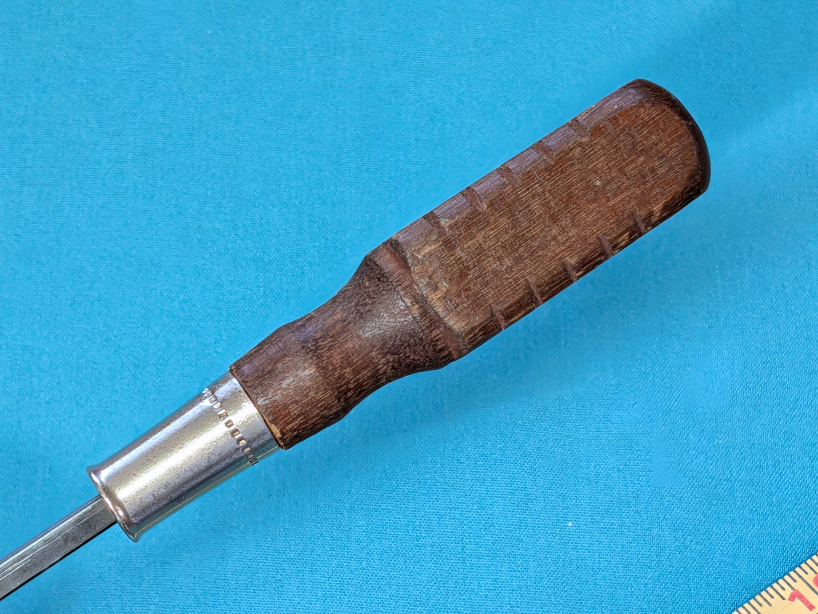 Extra Long 23″ Phillips #2 Screwdriver w/ Square Shank & Wood Handle GOOD+