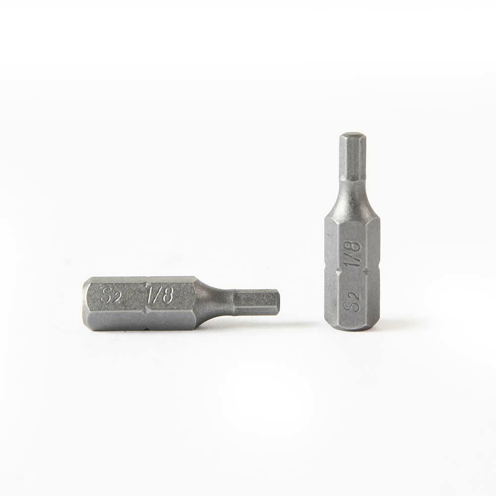 BH110-10PK Single End Hexagonal Screwdriver Bits – 1 Inch Long – 1/8 Hex – 10